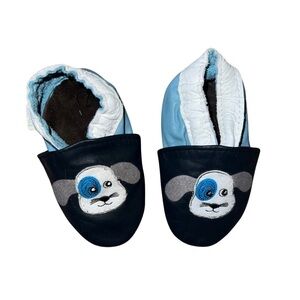 Soft Souls Kids Leather Dog Moccasin Style Shoes Size 4-5 Years